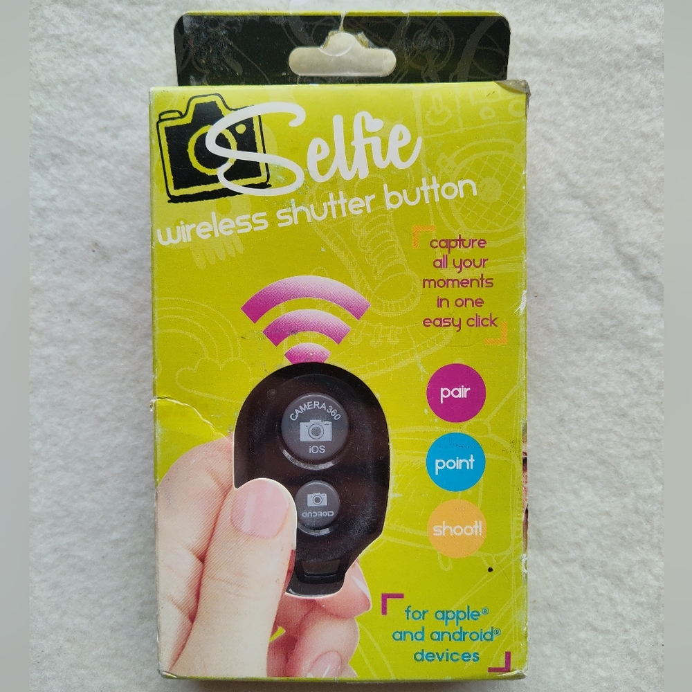 Selfie Wireless Shutter Button for Cell Phone Apple Android Stocking Stuffer